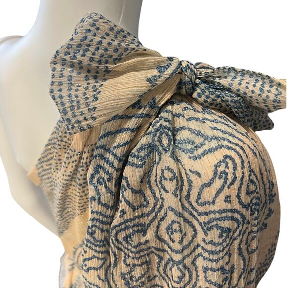 Ulla Johnson FW 22 Leah One Sleeve Ruffle Hem Moonstone Dress Size 4 - Picture 5 of 8